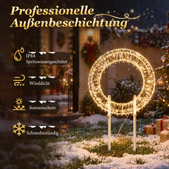 Salcar LED Lichtkranz Ø35/55 cm – 500/1000 warmweiße LEDs, 2-in-1 Weihnachtsdeko für Innen & Außen