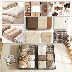 Salcar Unterbett-Aufbewahrungsboxen – 90L, atmungsaktiv, modular, ideal für Kleidung, Bettwäsche & saisonale Textilien