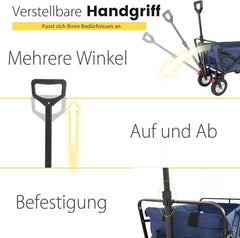 Sekey 100L / 200KG Foldable handcart, with brakes and solid rubber wheels