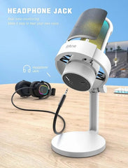 Fifine USB Kondensator Mikrofon mit Stummschalttaste, Popfilter und Kopfhörerbuchse Sekey