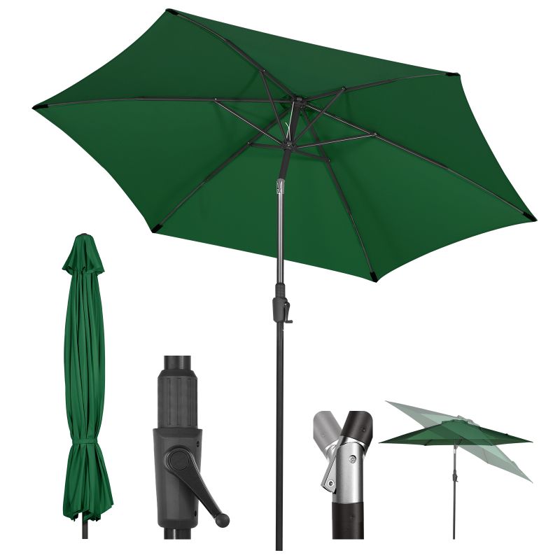 Sekey 270 cm parasol with crank, foldable while sitting, sun protection UV50+