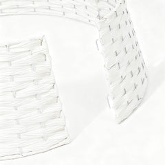 Salcar Weihnachtsbaumdecke aus Poly-Rattan in Weiß – Eleganter Weihnachtsbaumrock, Ø 60 / 66 cm, Stilvolle Abdeckung für den Baumständer