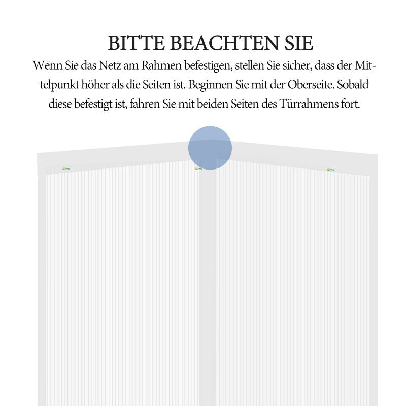 Sekey scratch-resistant magnet fly screen door made of polyester, white