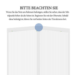 Sekey scratch-resistant magnet fly screen door made of polyester, white