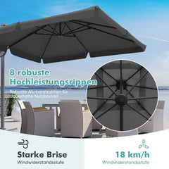 Sekey 300 cm x 300 cm Ampelschirm, Sonnenschutz UV50+ Sekey