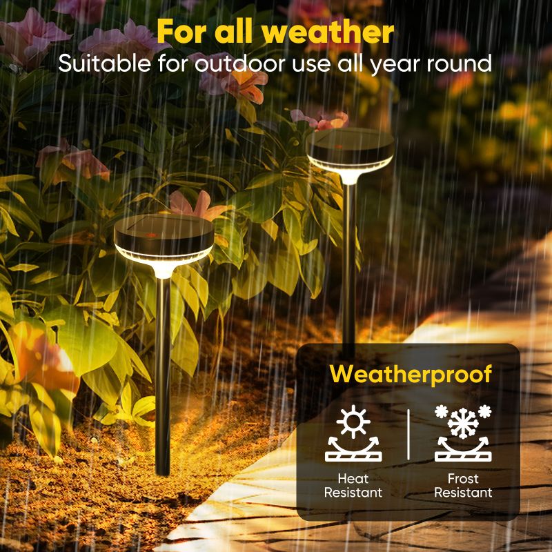 Salcar set of 2 LED solar garden lights, with 1200 mAh battery