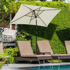 Sekey 300 x 200 cm Alu Sonnenschirm mit Kurbel, Sonnenschutz UV50+ Sekey