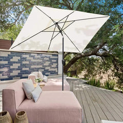 Sekey 300 x 200 cm Alu Sonnenschirm mit Kurbel, Sonnenschutz UV50+ Sekey