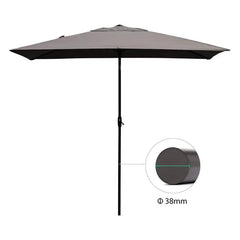 Sekey 300 x 200 cm Alu Sonnenschirm mit Kurbel, Sonnenschutz UV50+ Sekey