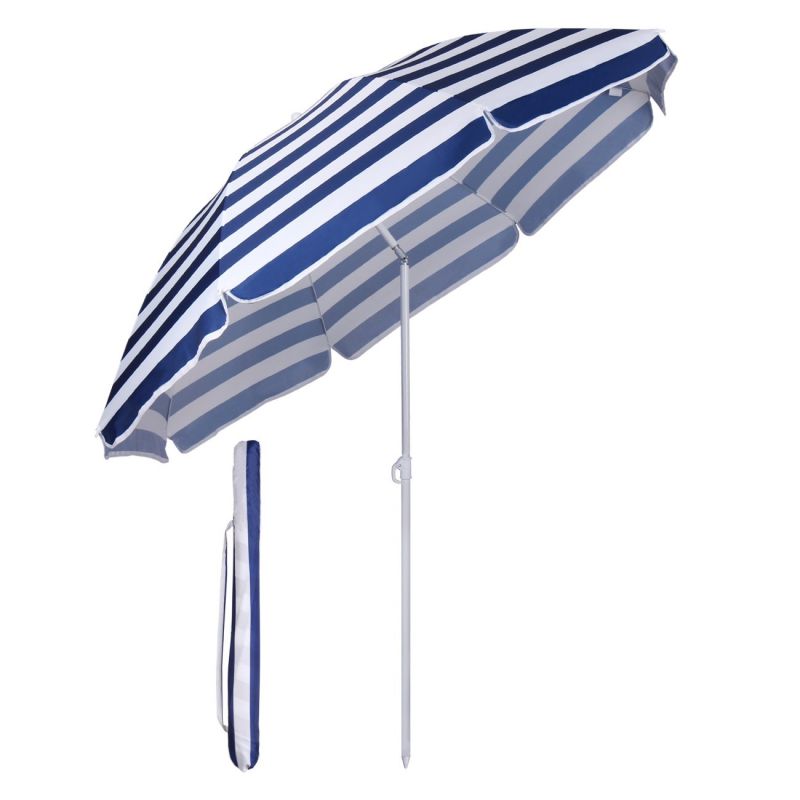 Sekey ∅ 160 cm beach umbrella with protective cover, sun protection UV25+