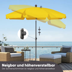 Sekey 200 cm parasol with protective cover, sun protection UV50+