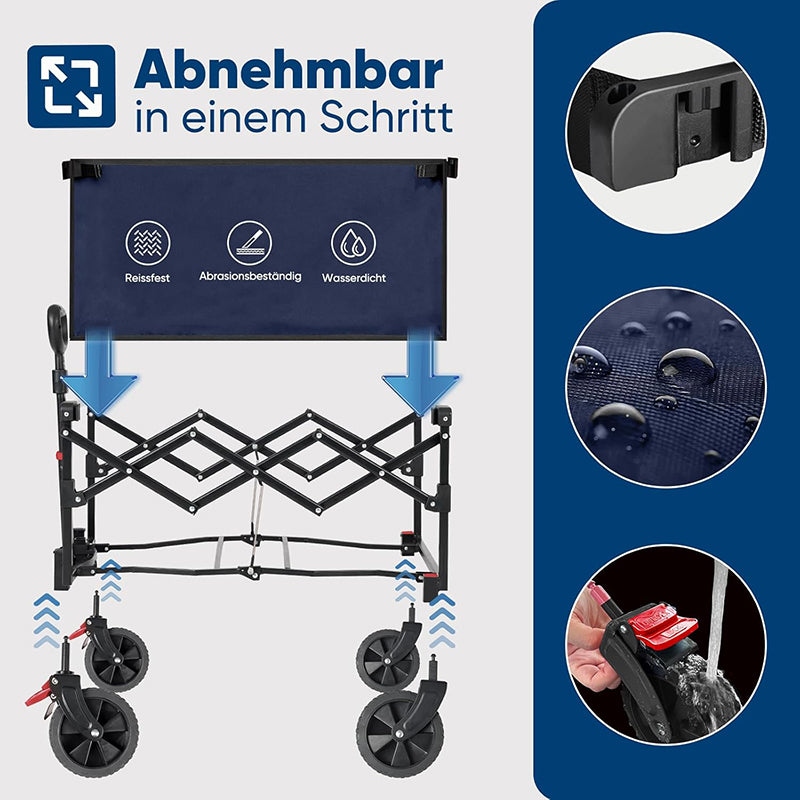 Sekey 80L / 100KG Foldable Handcart, with Brakes, Half Weight