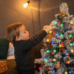 Salcar 0.6 m LED Lichterkette für Weihnachtsbaum, mit 8 Strängen, 48 LEDs