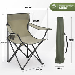 Sunula faltbarer Campingstuhl, ultraleicht, 1,65 kg, mit Getränkehalter, Tragetasche, kompakt klappbar, ideal für Camping, Garten und Ausflüge