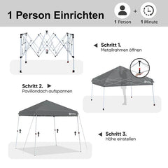 Sekey  300 x 300 cm Faltpavillon Mit Belüftetes Dach Sekey