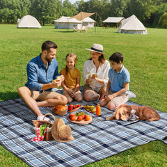 Sekey XXL Picknickdecke 200x200 cm – Waschbare & Schmutzabweisende Camping- und Stranddecke, Faltbar & Bequem für Outdoor, Park & Wiese Sekey