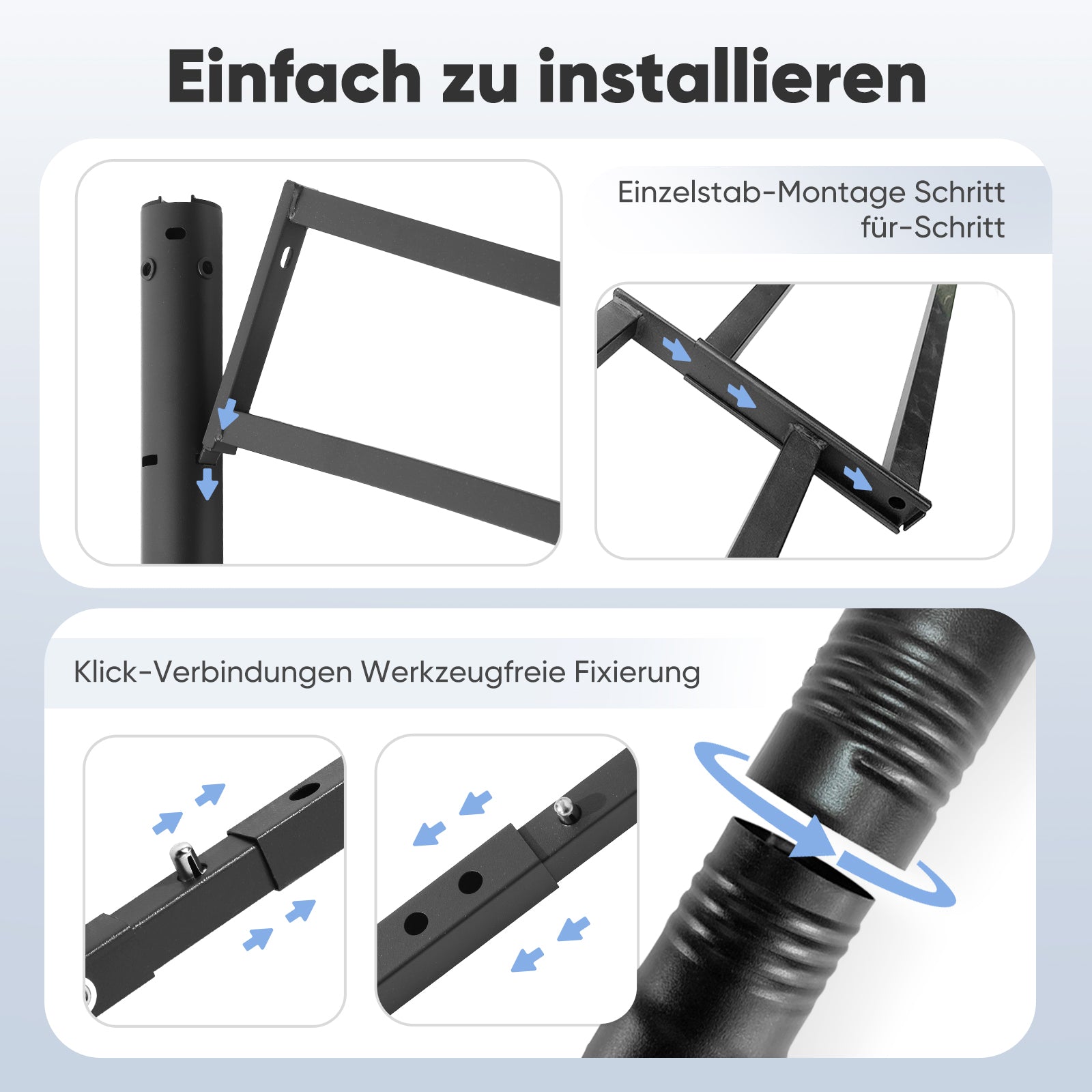 Sekey Pavillon 3x3m mit 4 Seitenteilen und 4 Moskitonetz, Doppeldach