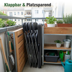 Sekey 5-piece garden furniture set, 4 chairs with folding table