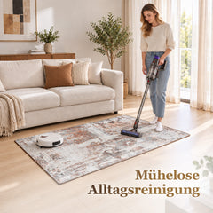 Sekey Waschbarer Kurzflor Teppich Vintage – Rutschfest & OEKO-TEX Zertifiziert