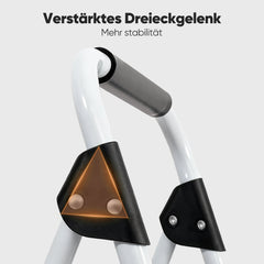 Sekey Klappbare Trittleiter 2 oder 3 Stufen – Haushaltsleiter aus Stahl mit breiten rutschfesten Kunststoffstufen, SGS EN131-2 & EN14183 geprüft, bis 150 kg belastbar