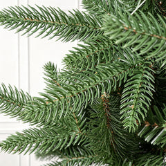 Salcar Künstlicher Weihnachtsbaum Nordmanntanne – PE & PVC, kleiner Christbaum mit dekorativem Topf, 60/90/120 cm