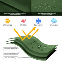 Sekey 190 x 30/50 cm protective cover for 350 cm parasol, made of polyester fabric