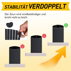 Sekey PVC Sichtschutzmatte – Balkon Sichtschutz mit Abdeckprofil & Kabelbindern, Wind- und Wetterschutz für Balkon und Garten, Anthrazit