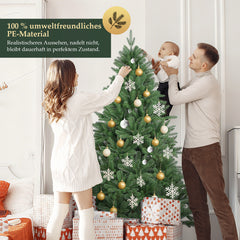 SALCAR Premium Künstlicher Weihnachtsbaum 150cm/180cm/210cm – Nordmanntanne aus 100 % PE, naturgrün, form- & farbstabil, geruchlos, nadelfrei