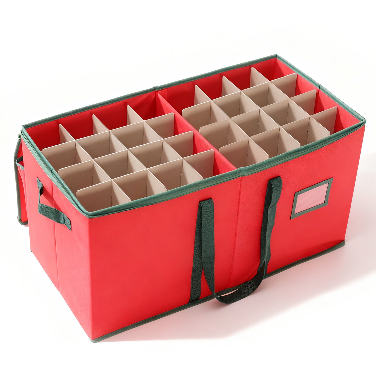 aufbewahrung weihnachtskugeln Salcar Rote Aufbewahrungsbox für 128 Weihnachtskugeln – Faltbare – sekeymall