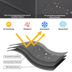 Sekey 265 x 48/70 cm protective cover for 300 cm cantilever umbrella, made of polyester fabric