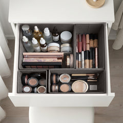 Sekey Aufbewahrungsboxen Set S – 6er Stoffboxen in verschiedenen Größen | Faltbar, formstabil & ideal für Schubladen