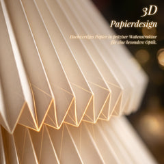 Salcar LED Papier-Weihnachtsbaum 30 cm – Faltbare 3D Papierleuchte in Weiß, Warmweiß Beleuchtet, mit Magnetverschluss