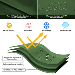 Sekey 140 x 25.5/27 cm protective cover for 200 cm parasol, made of polyester fabric