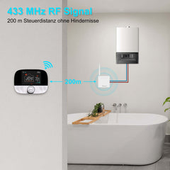 Salcar T9W Smart WLAN Thermostat für Gastherme – Raumthermostat mit RF-Empfänger, Tuya App, programmierbar, kompatibel mit Amazon Alexa & Google Home
