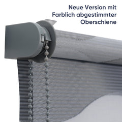 Sekey Doppelrollo Wellenmuster Duo-Rollo Klemmfix ohne Bohren - Lichtdurchlässig & Blickdicht, Fensterrollo für Wohnzimmer, Schlafzimmer & Büro Sekey