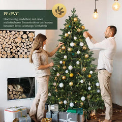 Salcar 180/210cmKünstlicher Weihnachtsbaum, Edeltanne, mit 450/650 LEDs und 1150/1486 PE-Zweigen und 472/728 PVC-Zweigen Salcar