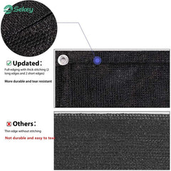 Sekey balcony privacy screen made of 220 g/m² HDPE, black