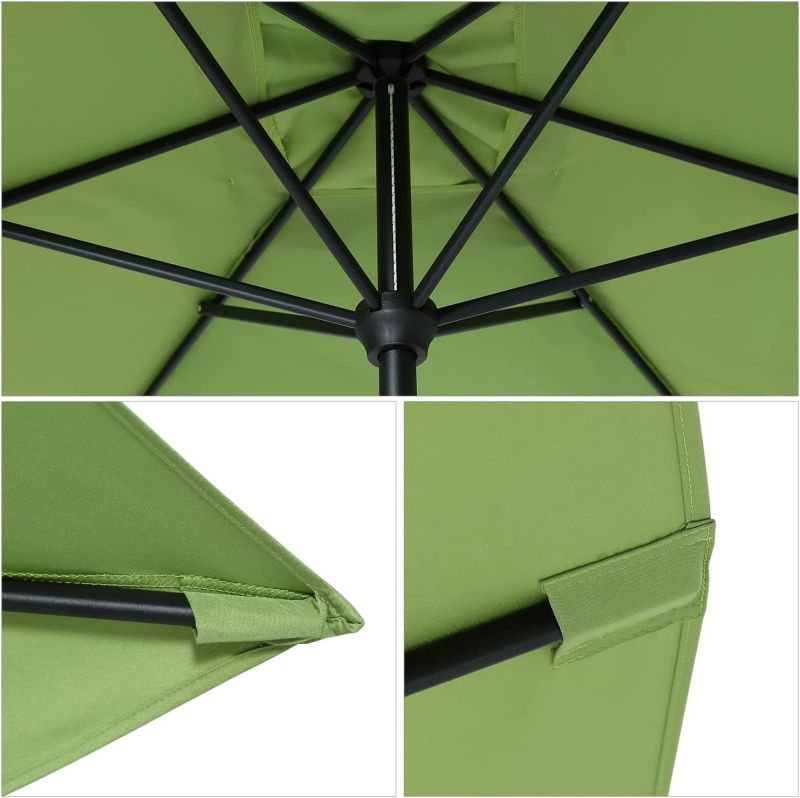 Sekey 210 x 140 cm aluminum parasol with crank, sun protection UV50+