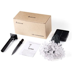 Salcar 5 m LED solar flower fairy lights, 20 LEDs