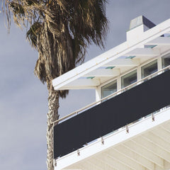 Sekey balcony privacy screen made of 100% polyester, black