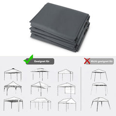 Sekey 3×3m Seitenwand für Pavillon, 2er Set, mit 2 Fenster