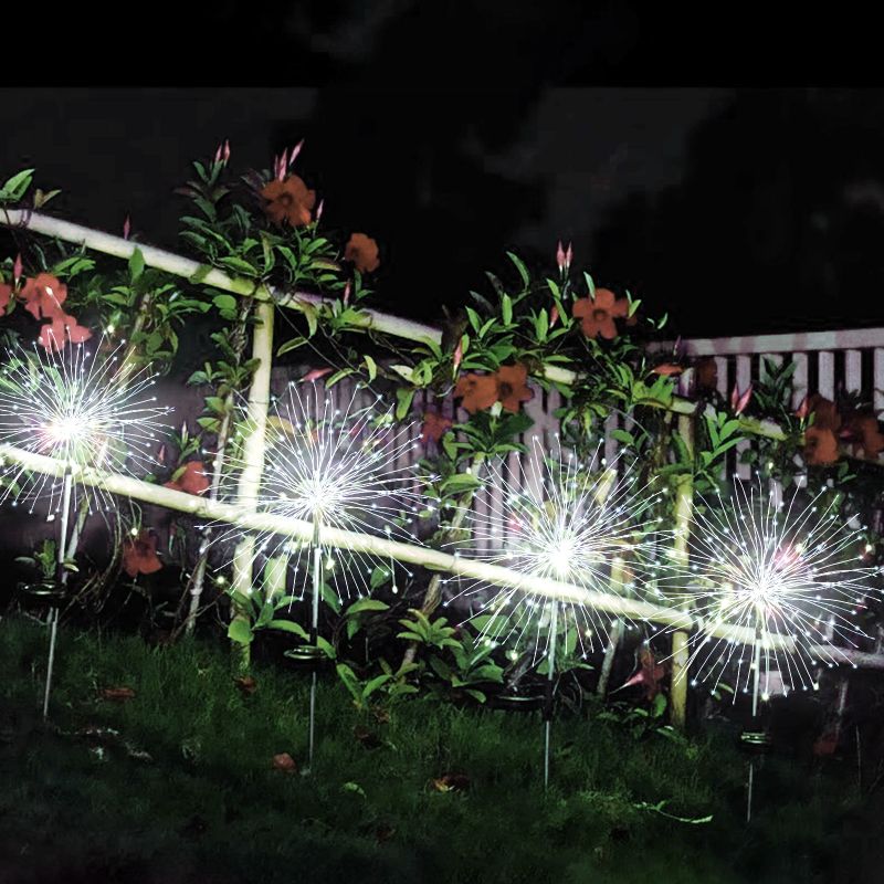 Salcar set of 2 LED solar garden lights with firework effect