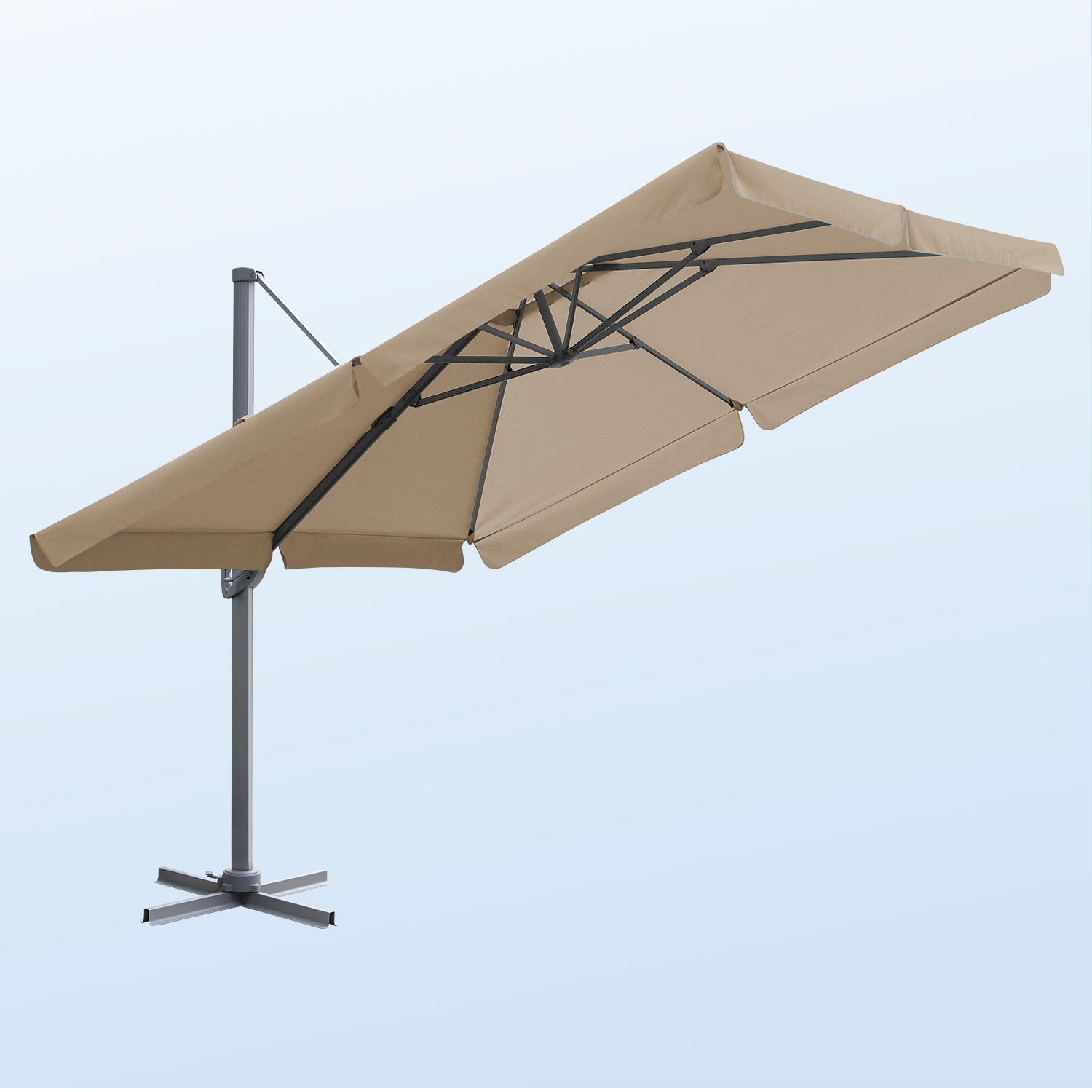 ampelschirm oder sonnensegel Sekey Ampelschirm 3x3m Höhenverstellbar, 360° Drehung, UV-Schutz, stabil – sekeymall