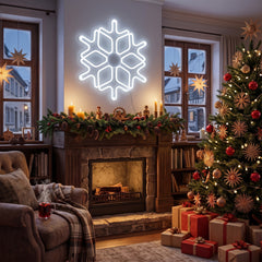 Salcar LED Schneeflocke Weihnachtsdeko Kaltweiß – 40/60 cm, 300 LEDs, IP44 für Fenster & Außen