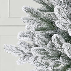Salcar Halb-Weihnachtsbaum mit Schnee 180/210 cm – Künstlicher Christbaum aus 100 % PE