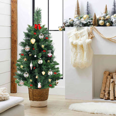 Salcar 60/90cm Künstlicher Weihnachtsbaum Klein mit Christbaumständer, Nordmanntanne, mit 70/110 Spitzen