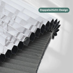 Sekey Wabenplissee ohne Bohren, Verdunkelung, Rollo mit Blumen- & Blätterdruck, stilvolles Plissee für Fenster SEKEYMALL