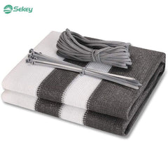 Sekey balcony privacy screen made of 220 g/m² HDPE, grey-white-black striped