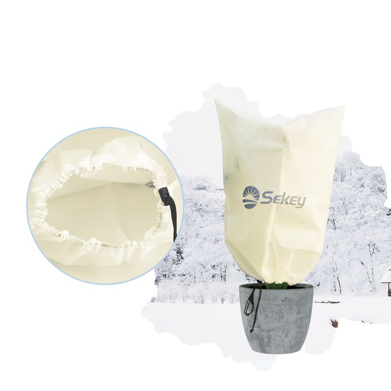 Sekey winter protection pot plant bag made of 80 g/m² nonwoven fabric, beige