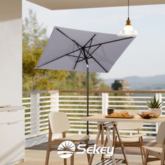 Sekey 180 x 130 cm balcony umbrella rectangular, sun protection UV50+